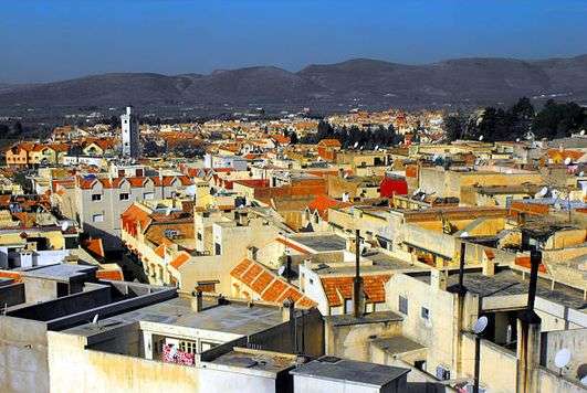 Panoramic view of Azrou, Morocco, Africa Panoramic view of Azrou, Morocco, Africa